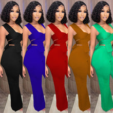 Load image into Gallery viewer, Slotted Sleeveless Pant Set
