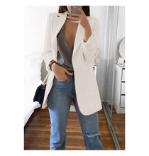 Load image into Gallery viewer, Long Solid Color Stylish Blazer
