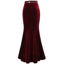 Load image into Gallery viewer, Velvet Maxi Long Mermaid Skirt
