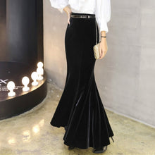 Load image into Gallery viewer, Velvet Maxi Long Mermaid Skirt
