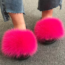 Load image into Gallery viewer, Plush Extra Fluffy Fur Slippers
