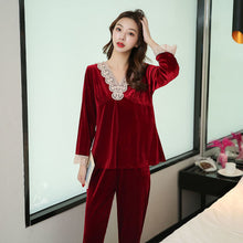 Load image into Gallery viewer, Velvet Warm Winter Pajama Sets
