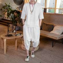 Load image into Gallery viewer, Asian Style Loose Fitted  Casual Pant Set
