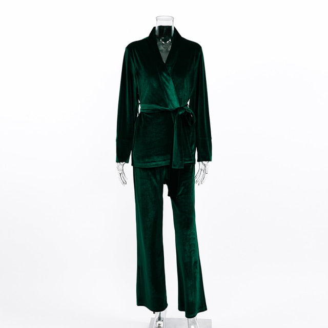 Velour Trouser Nightwear Set