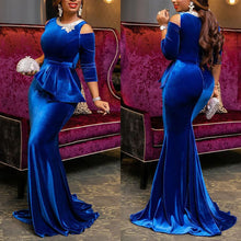 Load image into Gallery viewer, Velvet Mermaid Fashion Sexy Evening Party Dress
