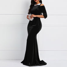 Load image into Gallery viewer, Velvet Mermaid Fashion Sexy Evening Party Dress
