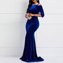 Load image into Gallery viewer, Velvet Mermaid Fashion Sexy Evening Party Dress
